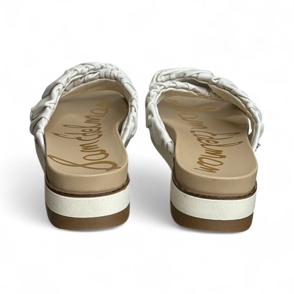 Sam Edelman Aida White Leather Sandals Women’s Size 6.5 New In Box - Picture 6 of 9